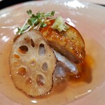 御料理 良所 - サクッとした蓮根スライス