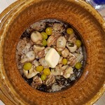 御料理 良所 - 牡蠣と銀杏のバターご飯
