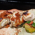 御料理 良所 - 焼き河豚に河豚の子、白子、芽キャベツ