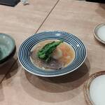 蕎麦切り ちょんまげ - かぶと湯葉の蟹あんかけ（最高