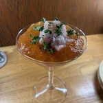 炭火 藤よし - 人参ムースずわい添え