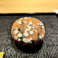 橦木町 しみず - 器のお写真はOKとのこと。
                    綺麗な梅が咲いています。