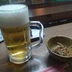 味の蔵どんつく - 生ビールとお通し