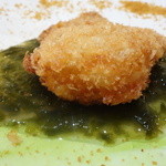 トゥ・ラ・ジョア - ウバ鮫のヒレカツ、青さのりソース（５月）