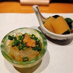 ますぶち - のれそれのポン酢　数の子　菜の花のおひたし