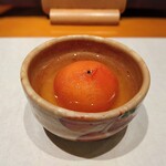 ますぶち - お通し　フルーツトマトの煮浸し
