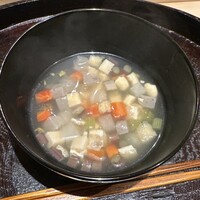 日本料理 研野 - 津軽　けの汁　十種類の野菜他