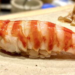 すしやのたい悟 - ・車エビ　　　白とね赤とね。来たよ探梅それも良かろう。