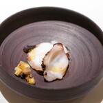 レストラン オオツ - 2025.2 会瀬漁港大内商店58℃低温コンフィ真蛸 紅芯大根とパプリカのマリネ