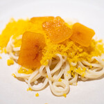 レストラン オオツ - 2025.2 カラスミパスタ（焼酎で漬け込んだ自家製ボラ子カラスミと自家製卵白麺）