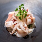 レストラン オオツ - 2025.2 那珂湊根本兄弟の子持ちヤリイカ アレッタ 蕗の薹