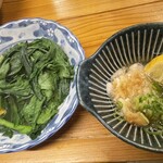 山徳 - 春菊おでん　大根おろし