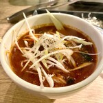 炭火焼肉・ほるもん こち家 - ユッケジャンスープ　ミニ。