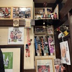 やきとり大吉 - 内観はおかみさんの趣味の歌舞伎