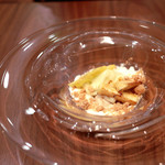 ラ クープ ドール - バナナのアイスとリッチミルクのブランマンジェ　パイナップルのエスプーマと供に '14 6月中旬