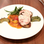 ラ クープ ドール - 京都産黒鶏のバロティーヌ マンゴーヴィネガーとチェリートマトのソース '14 6月中旬