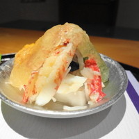 日本料理 幸庵 - 毛蟹・雲丹　あおさが隠れていてショウガのジュレがかかっています　☆４