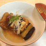 かず味家 - 鴨と茄子の炊き合わせ