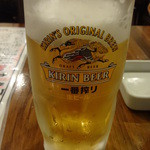 ちょもらんま酒場 - 生ビール：５００円（税別）