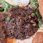 attic room LOG - たまり醤油の牛そぼろご飯