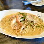 ピッツエリアバール　CACTUS　D'ORO - ・赤海老のトマトクリームソース　生パスタ（乾麺に変更）