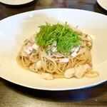 ピッツエリアバール　CACTUS　D'ORO - ・真鯛と大葉の梅ペペロンチーノ　スパゲッティー（黒板メニュー）