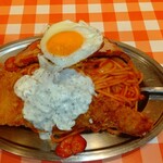 スパゲッティーのパンチョ 柏店 - ナポリタンメガサイズ 王道セット 「トッピング 白身魚フライ」