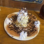 カフェ マチルダ - チョコバナナパンケーキハーフ 生チョコトッピング