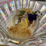 曲水の庭 ホテル玉泉 - 酢の物　サワラのたたき