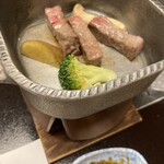 曲水の庭 ホテル玉泉 - ジュージュー焼いて美味しかった