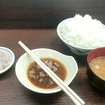 だるまの天ぷら定食 - まず、このセットが配膳