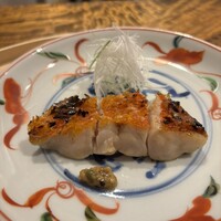 温石 - 金目鯛の鱗焼き　実山椒醤油