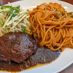 Kitchen KAMEYA 洋食館 - 【2025/2】ハンバーグ＆ナポリタン(アップ)