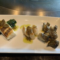 XEX TOKYO / 鉄板焼An - 鯛と帆立と鮑