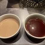 飛騨牛一頭家 馬喰一代 - 胡麻ダレとポン酢