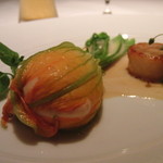 AKI NAGAO - 【2014年06月16日】前菜２～花ズッキーニを使った前菜