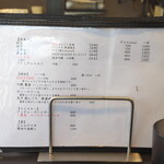 弘明寺丿貫 - メニュー裏。夜営業用