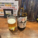 麺や而今 - スーパードライ（600円）