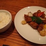 青藍 - 青藍ランチ（四万十ポーク酢豚＆ライス）