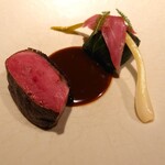 アニエルドール - 恵鴨、チンゲン菜、島らっきょ、麹