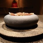 アニエルドール - カマス、こぼう、わさび、蕎麦の実(1皿目)