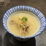 十皿 - 牡蠣のロワイヤル　菊菜すりながし
