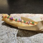 十皿 - ふぐ白子と筍の春巻き　木の芽