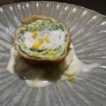 十皿 - とら河豚パイ　ゆり根のバターソース