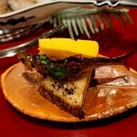 銀座 きた川 - 海老芋　ホンモロコ　玉子真薯