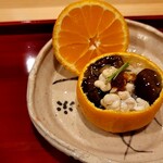 銀座 きた川 - デコポン釜の蒸し寿司