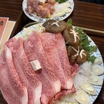 コロムビア - 牛すき焼きセット（4人前）　鶏すき焼きセット