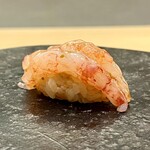 鮨 なんば - 縞海老　ねっとりと甘い濃厚な海老