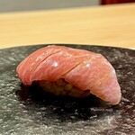 鮨 なんば - 大トロ　塩釜　メニューにない大将のサービス　こんな素敵な饗しに感激