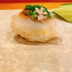 天寿し - 鯛と鯛の肝